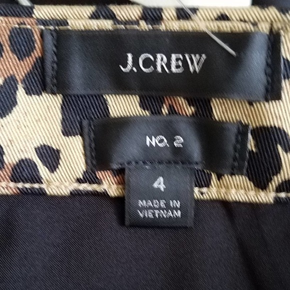 J. Crew Animal Print Pencil Skirt Size 4 - Picture 4 of 11